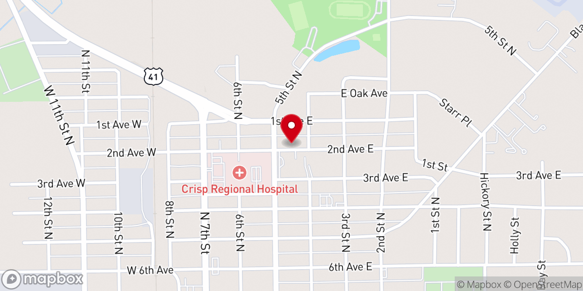 Map showing location of My Calvary Hill Holiness Church