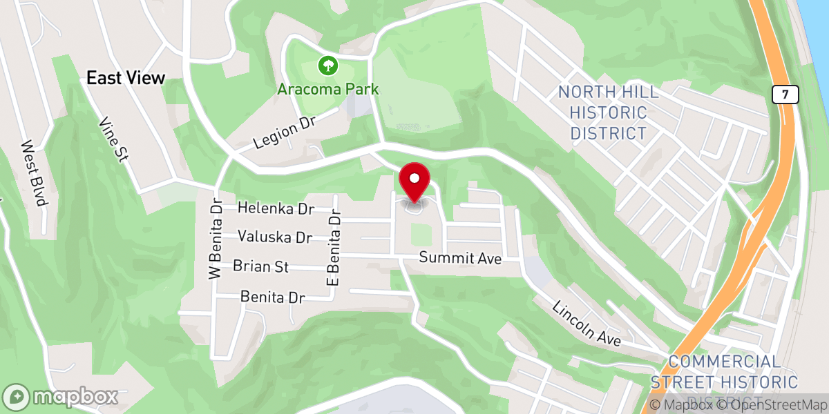 Map showing location of Saint Andrew Orthodox Church
