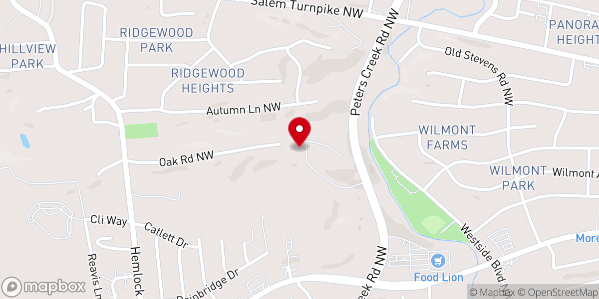 Map showing location of Grace Covenant Church