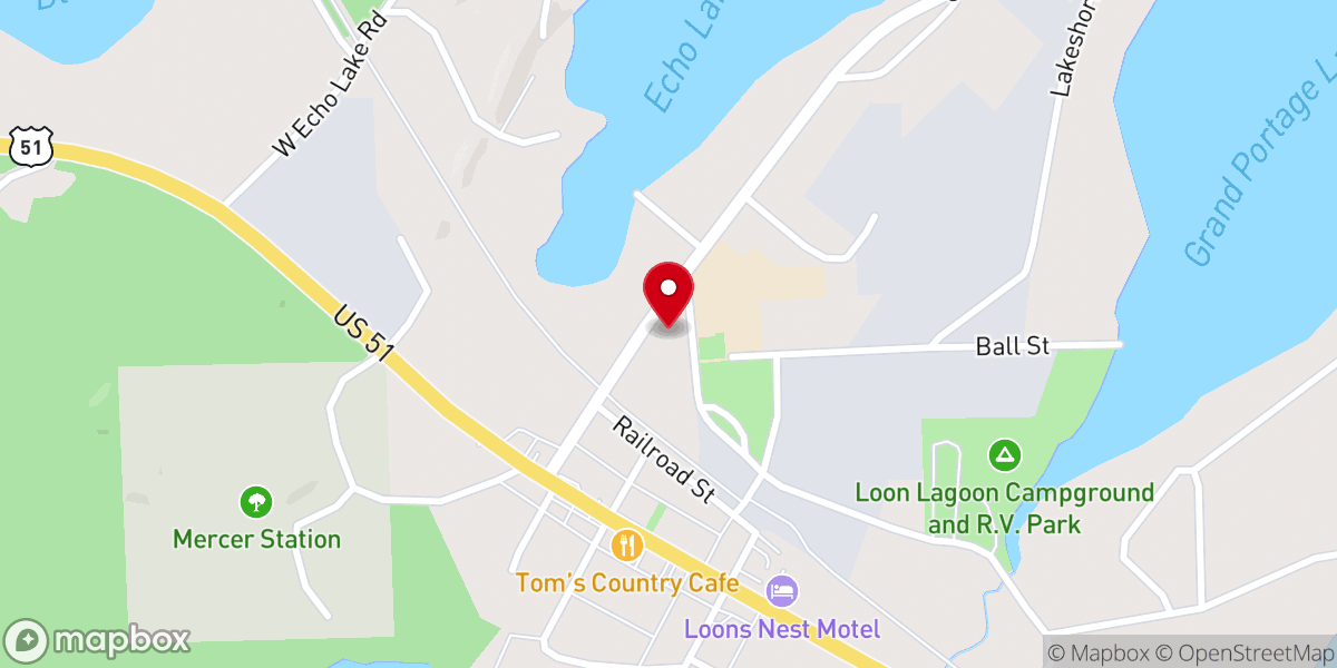Map showing location of Mercer United Methodist Church