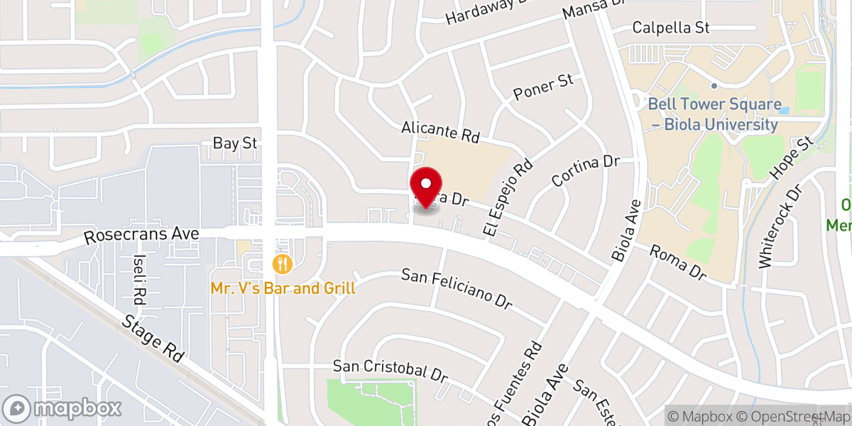 Map showing location of Trinity Reformed Baptist Church