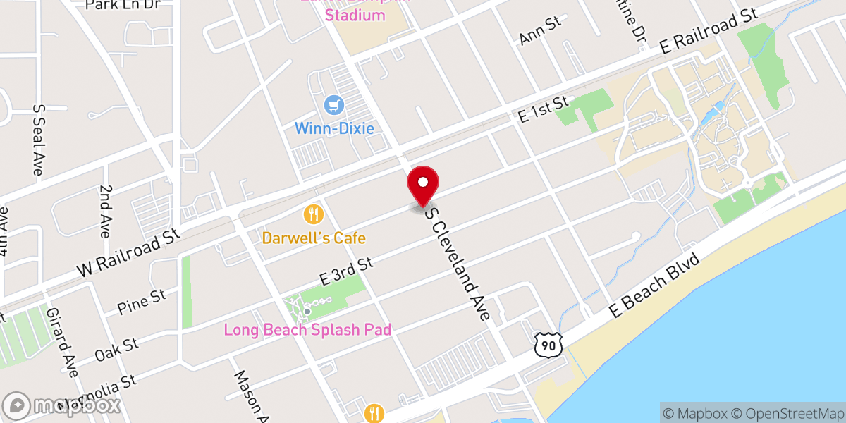 Map showing location of The Long Beach Community Church Of The Nazarene
