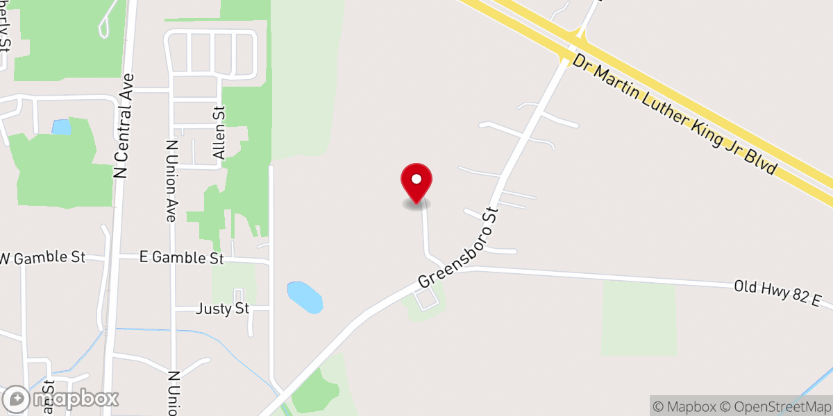 Map showing location of Campbell Hill Missionary Baptist