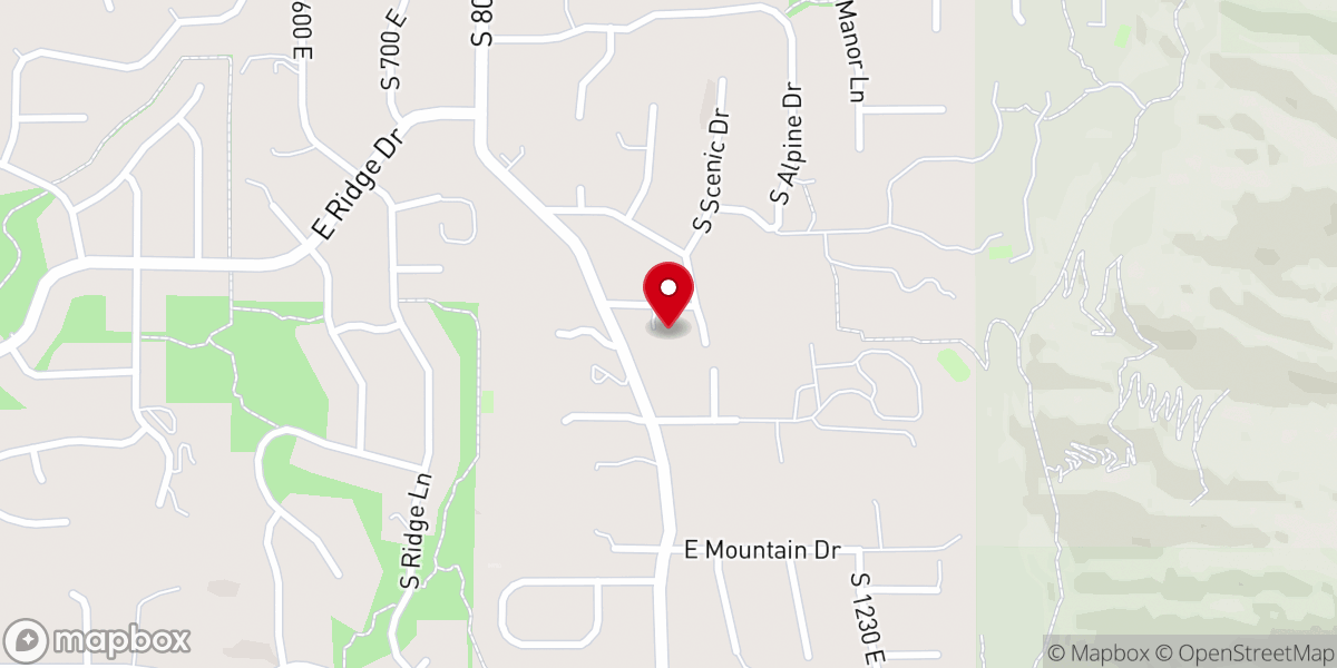 Map showing location of Alpine Recovery Lodge