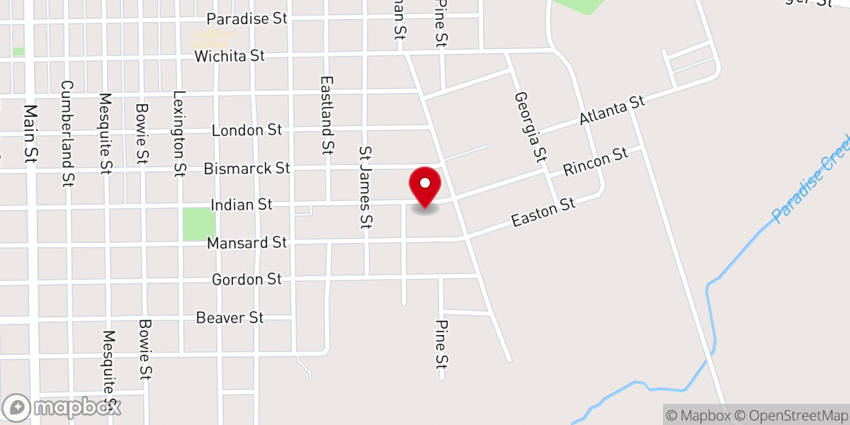 Map showing location of Igl Bau Nueva Vida Baptist Ch