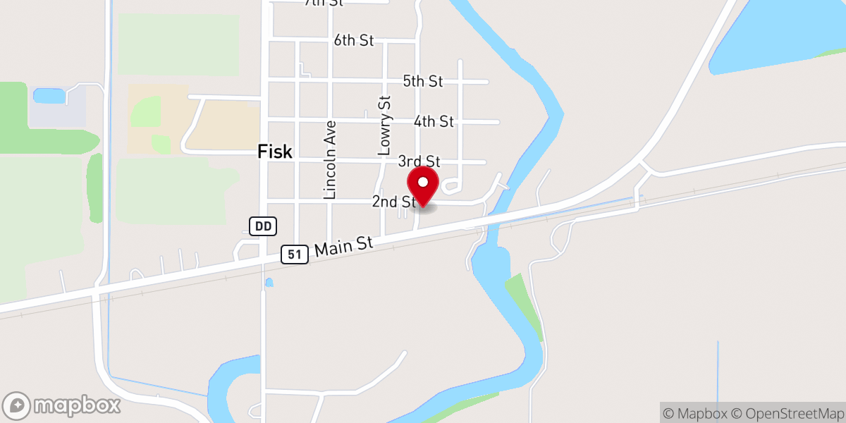 Map showing location of First Southern Baptist Church