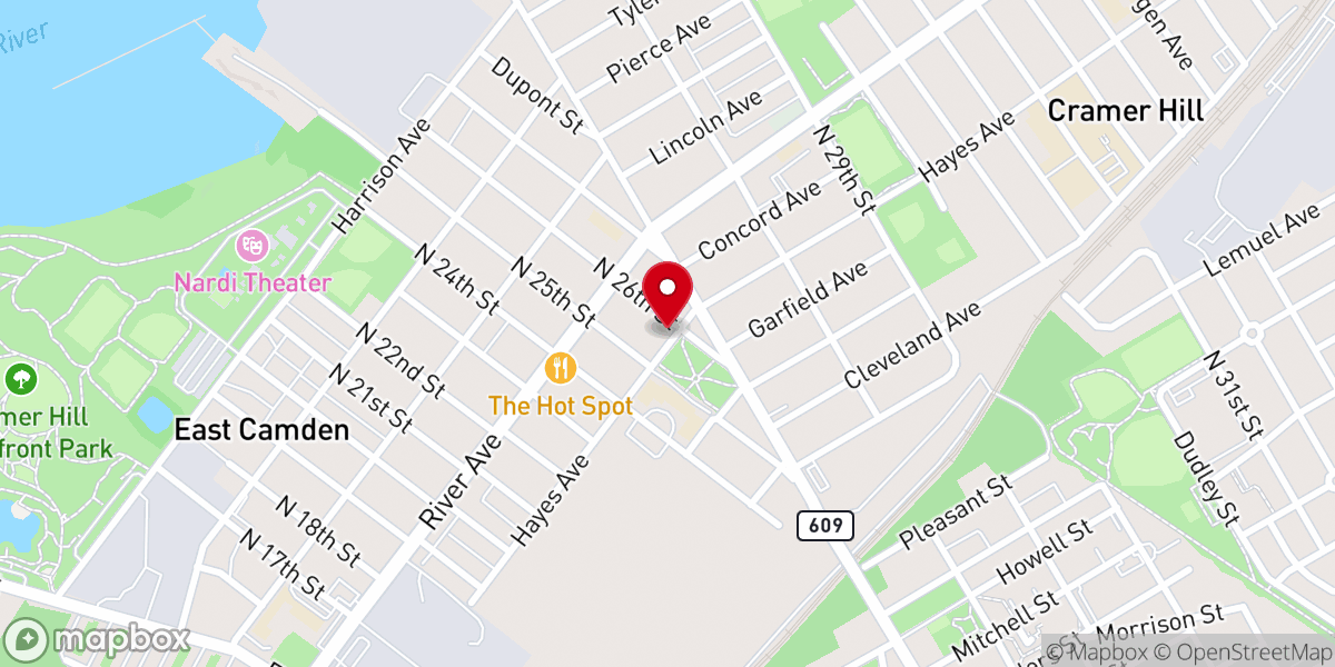 Map showing location of Christus Lutheran Church