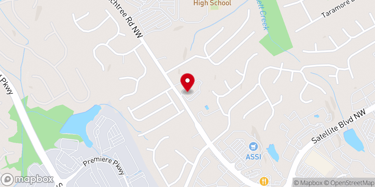 Map showing location of Vietnamese Gwinnett Church