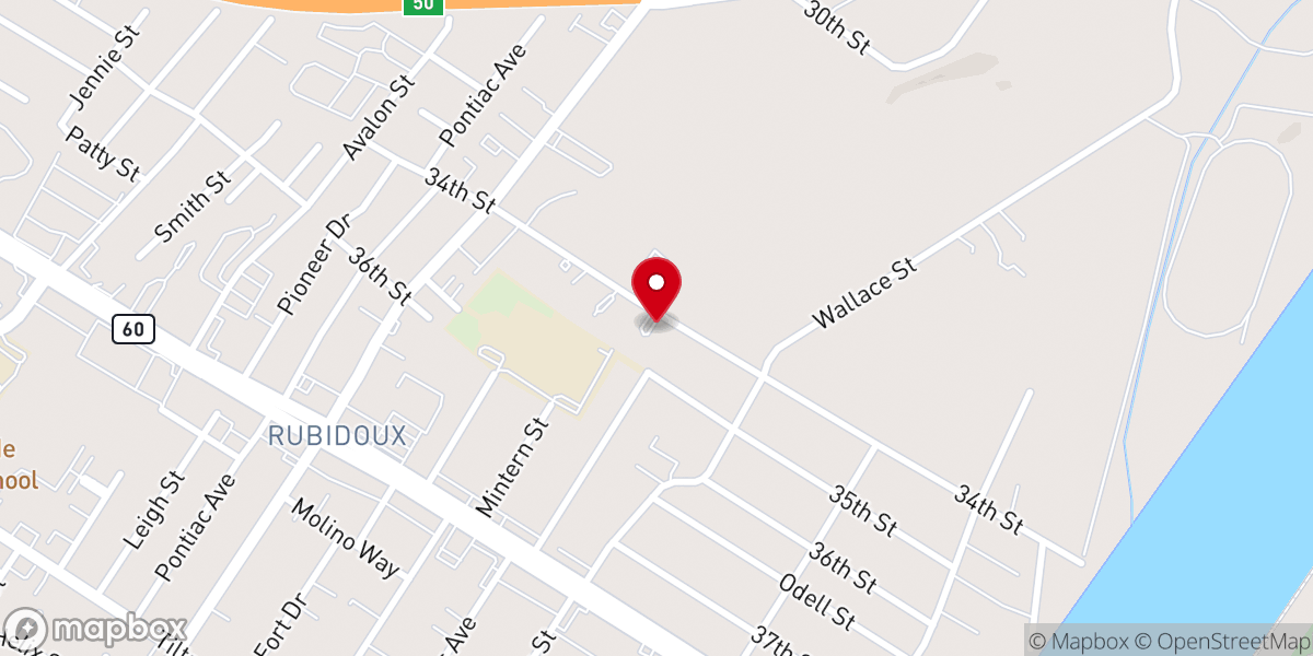 Map showing location of Mt.Calvary Missionary Baptist Church