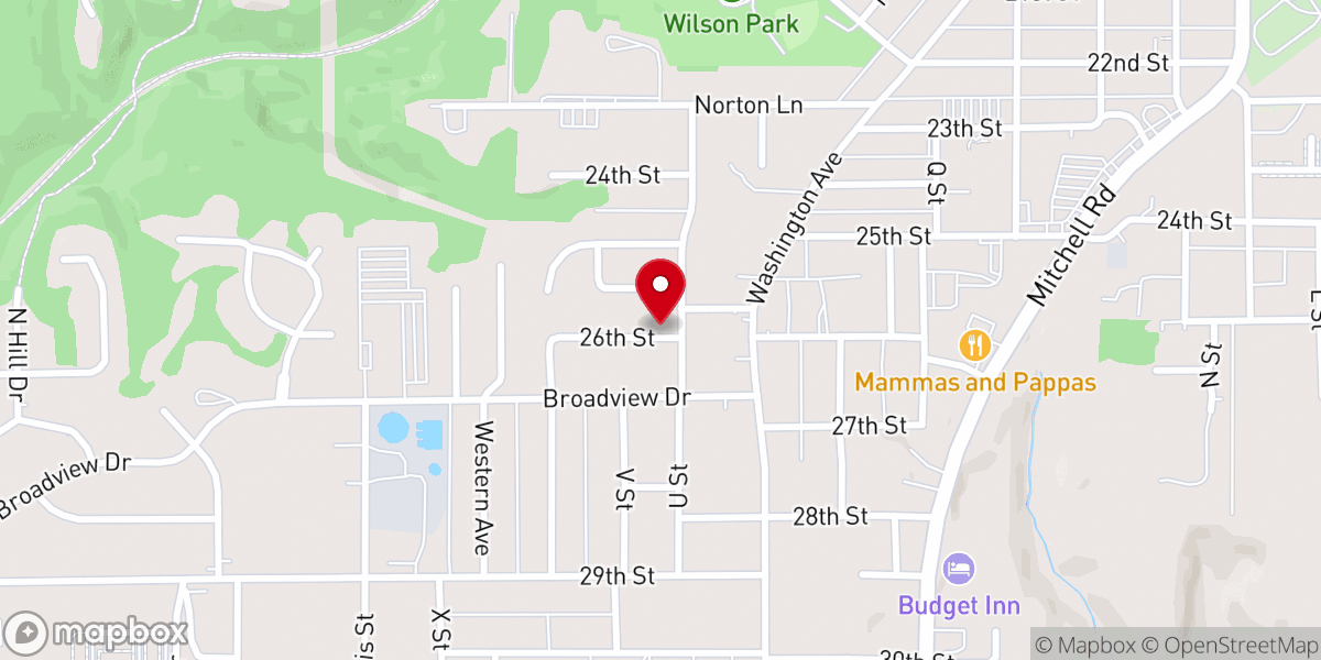 Map showing location of Southland Church of Christ