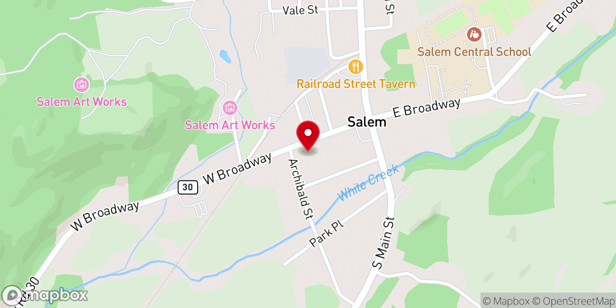 Map showing location of Salem United Methodist Church