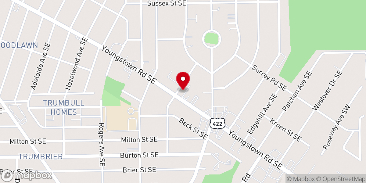 Map showing location of Cornerstone Bible Church