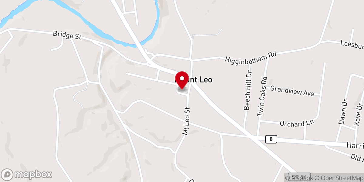 Map showing location of Mt Leo Church of Christ