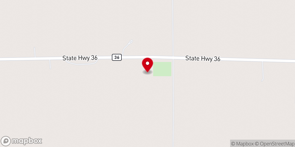 Map showing location of Sunne Lutheran Church