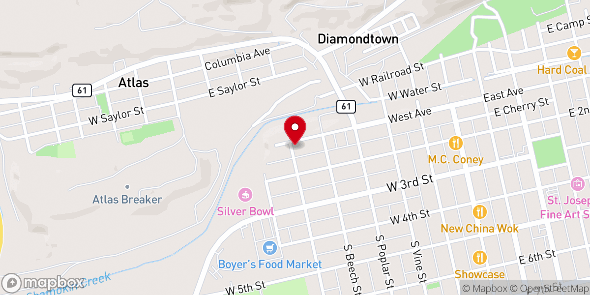 Map showing location of St. Michael's Orthodox Church