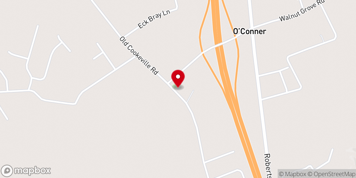 Map showing location of O'Connor Church