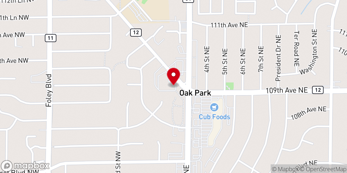 Map showing location of Peace Lutheran Church - Food Distribution Center