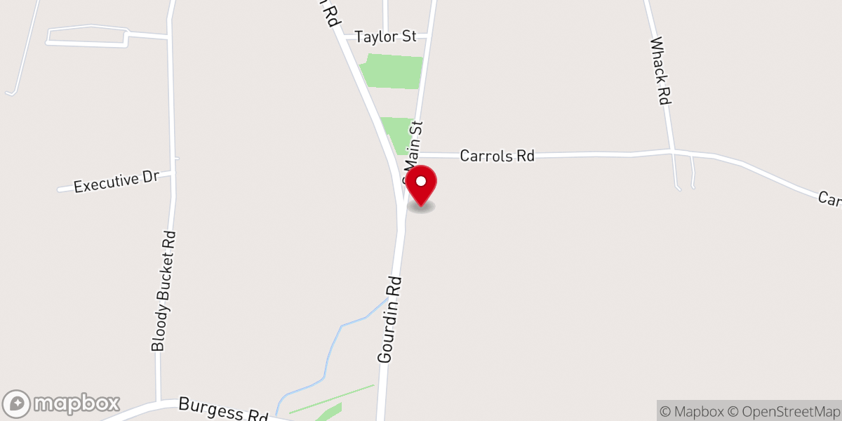 Map showing location of Trinity Missionary Baptist Church