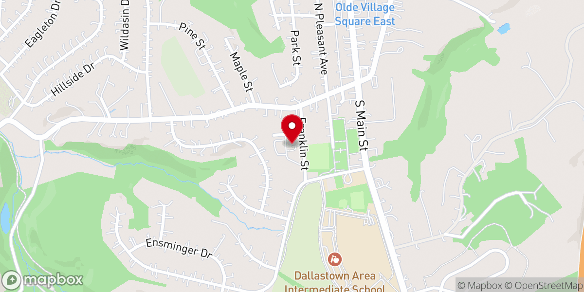 Map showing location of Salem Christian Church