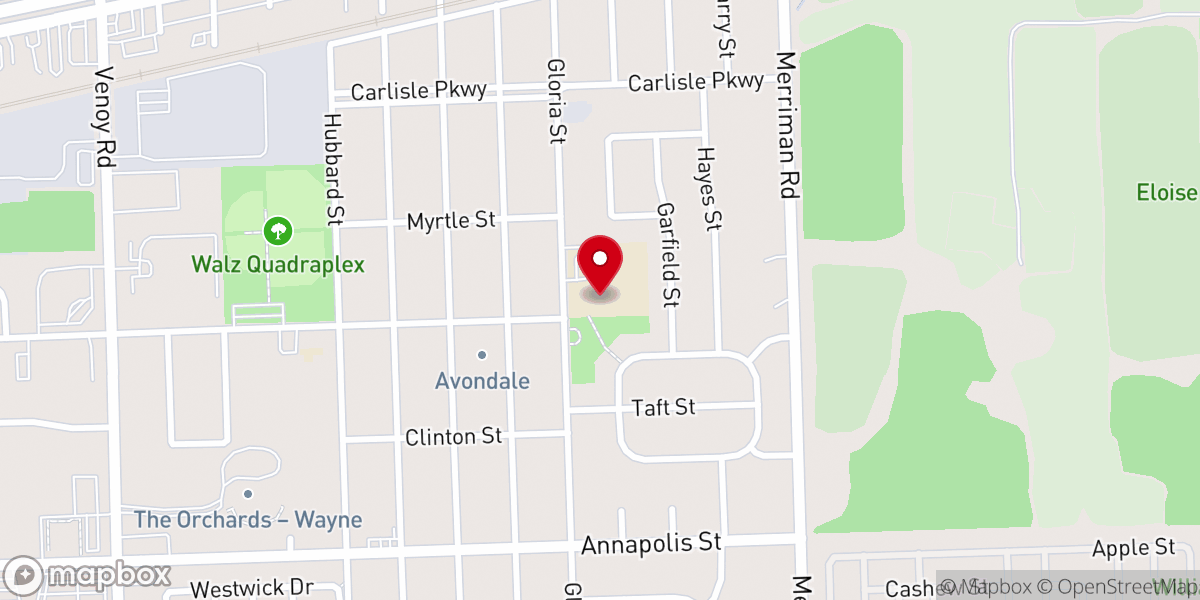 Map showing location of Lanterns Church