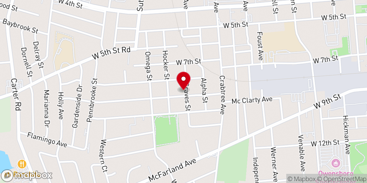 Map showing location of Zion Baptist Church
