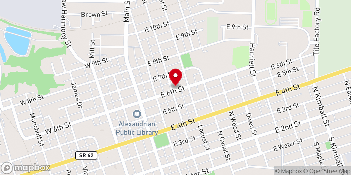 Map showing location of St John's Episcopal Church