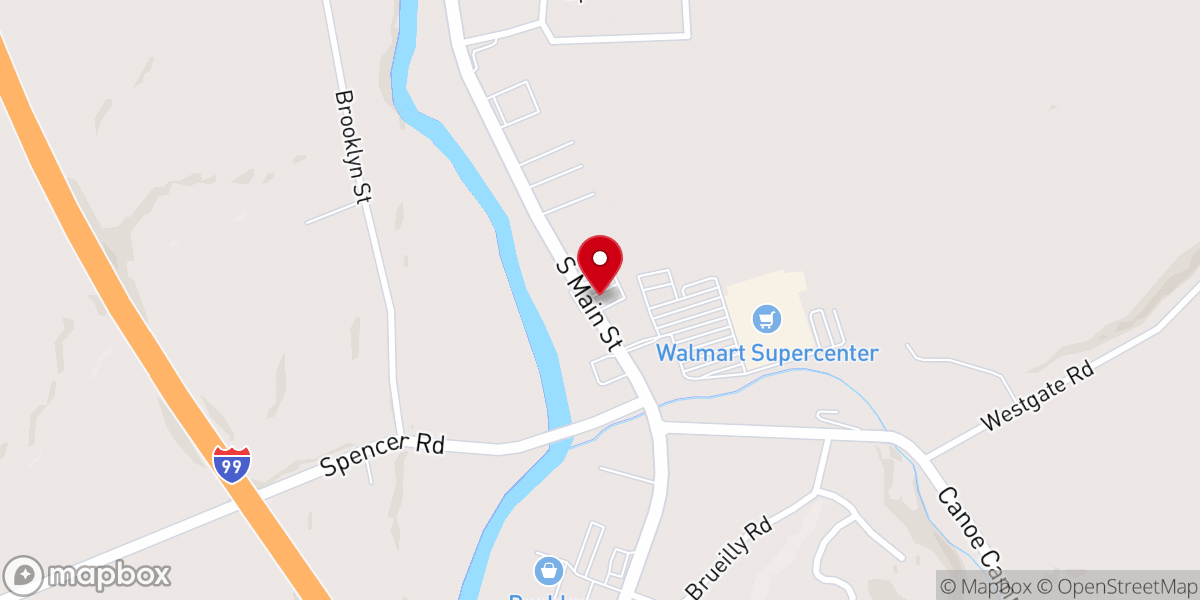 Map showing location of Canoe Camp Church of Christ
