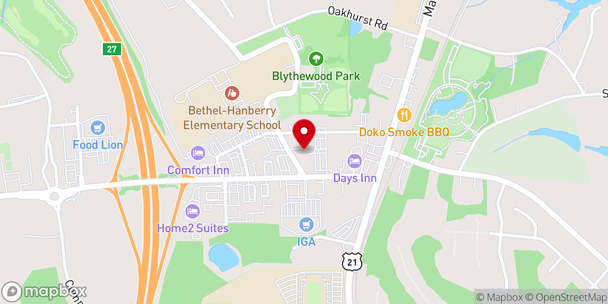 Map showing location of Trinity United Methodist Church