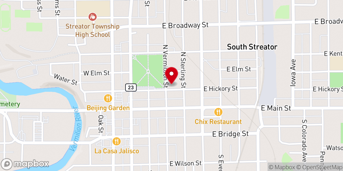 Map showing location of Park Presbyterian Church