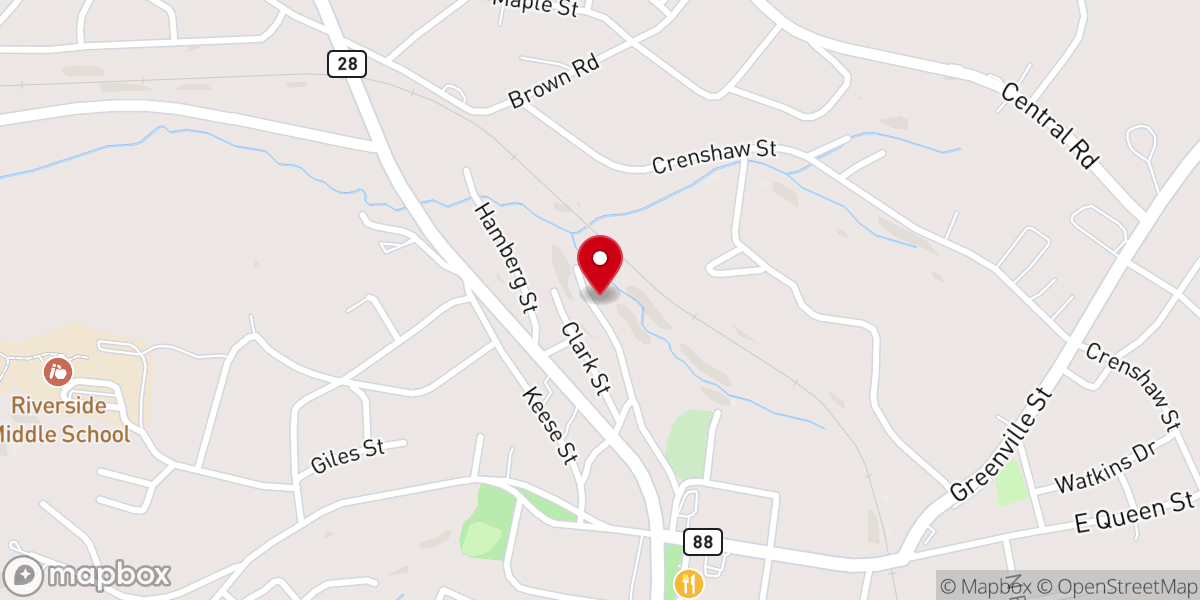Map showing location of Historical Silver Spring Baptist