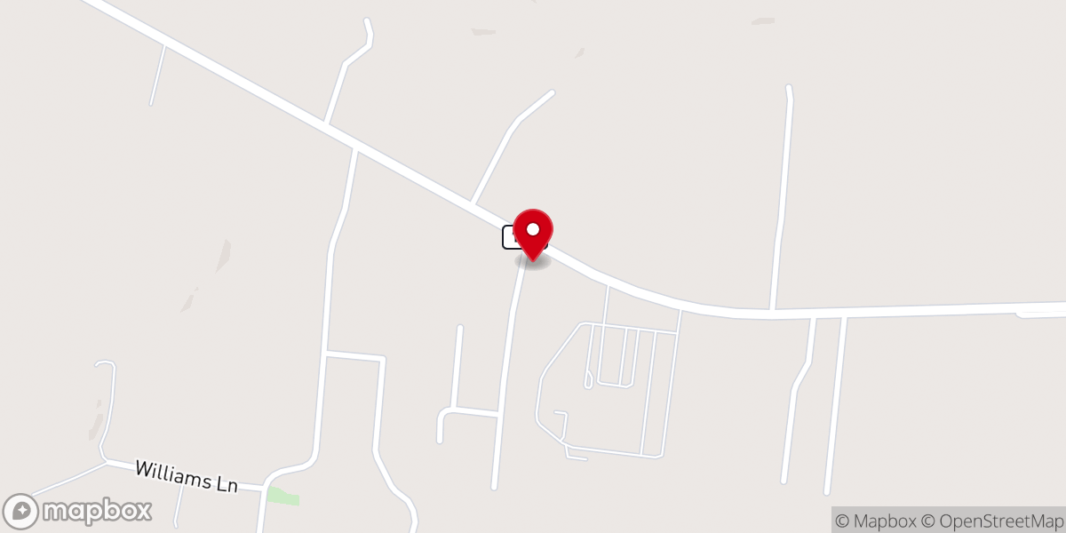 Map showing location of New Paradise Baptist Church