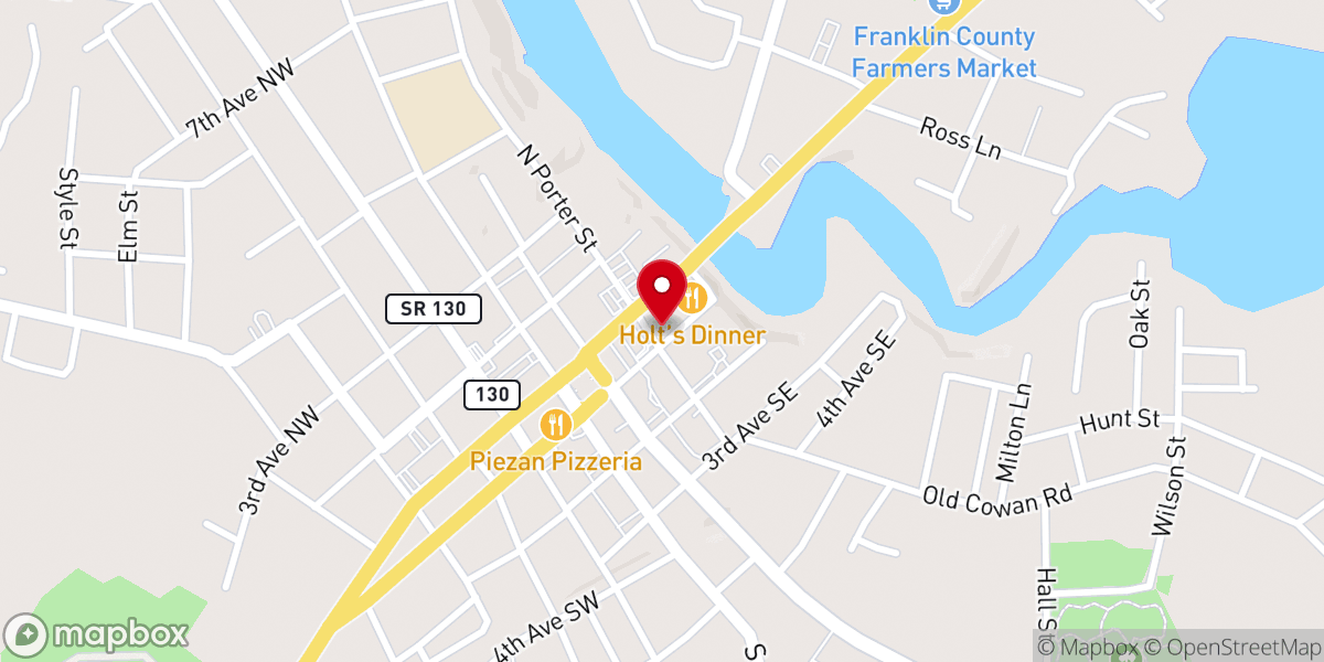 Map showing location of Agape Ministries