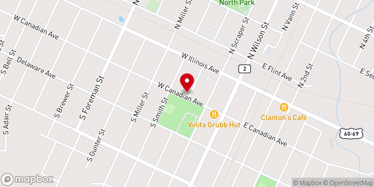 Map showing location of First United Methodist Church