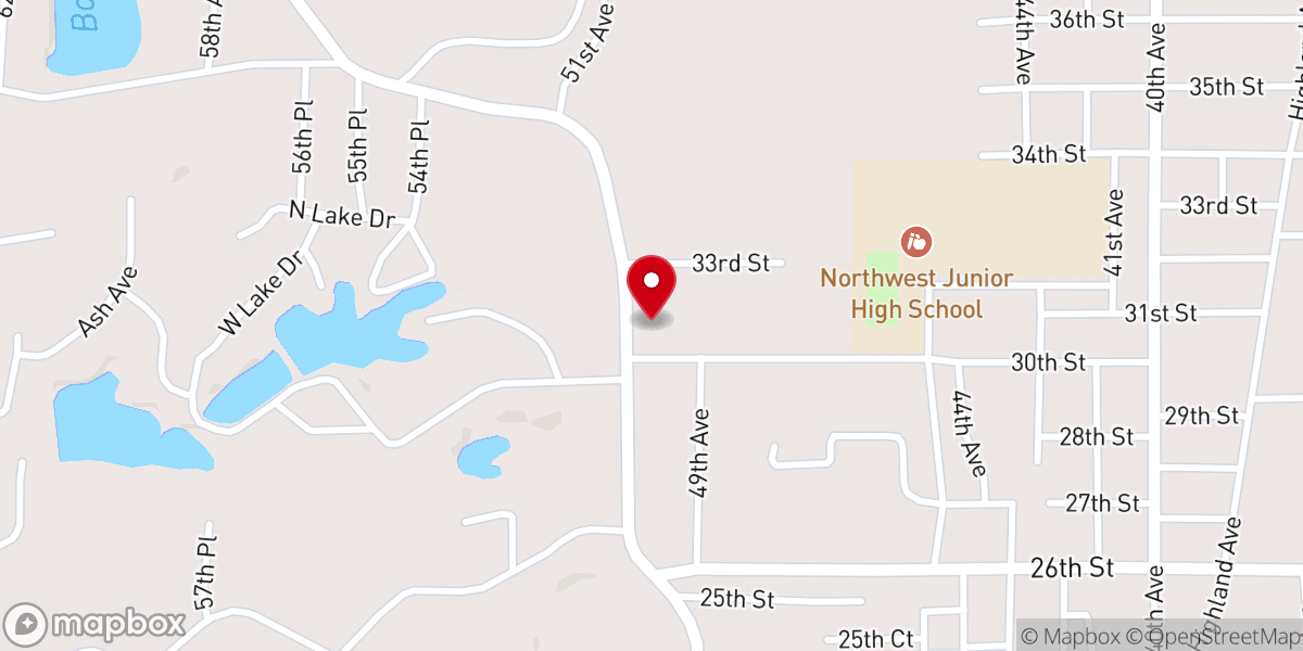 Map showing location of New Life Community CHurch