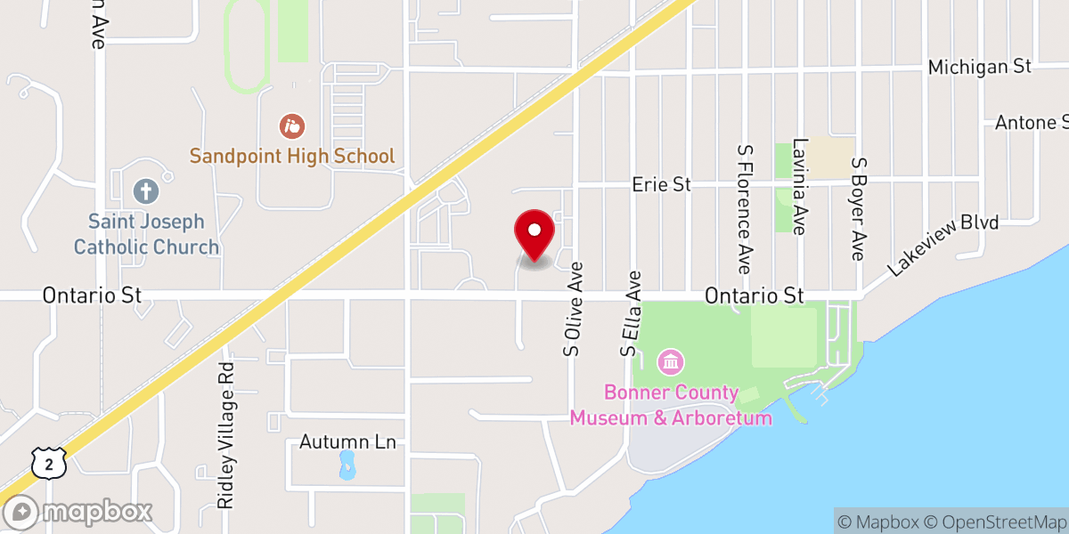 Map showing location of First Lutheran Church-ELCA