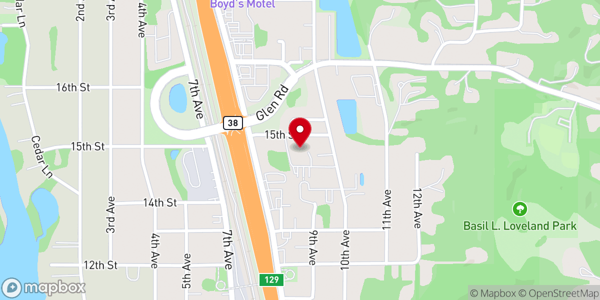 Map showing location of Newport Lutheran Church