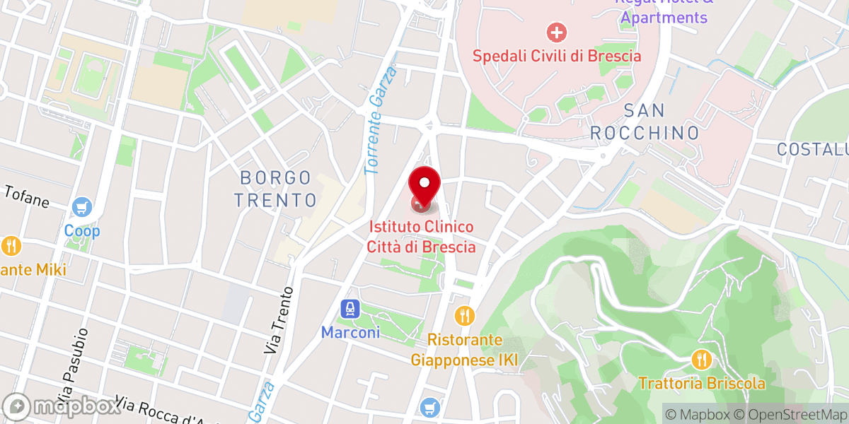 Map showing location of Cappella dell'Istituto Clinico Città di Brescia