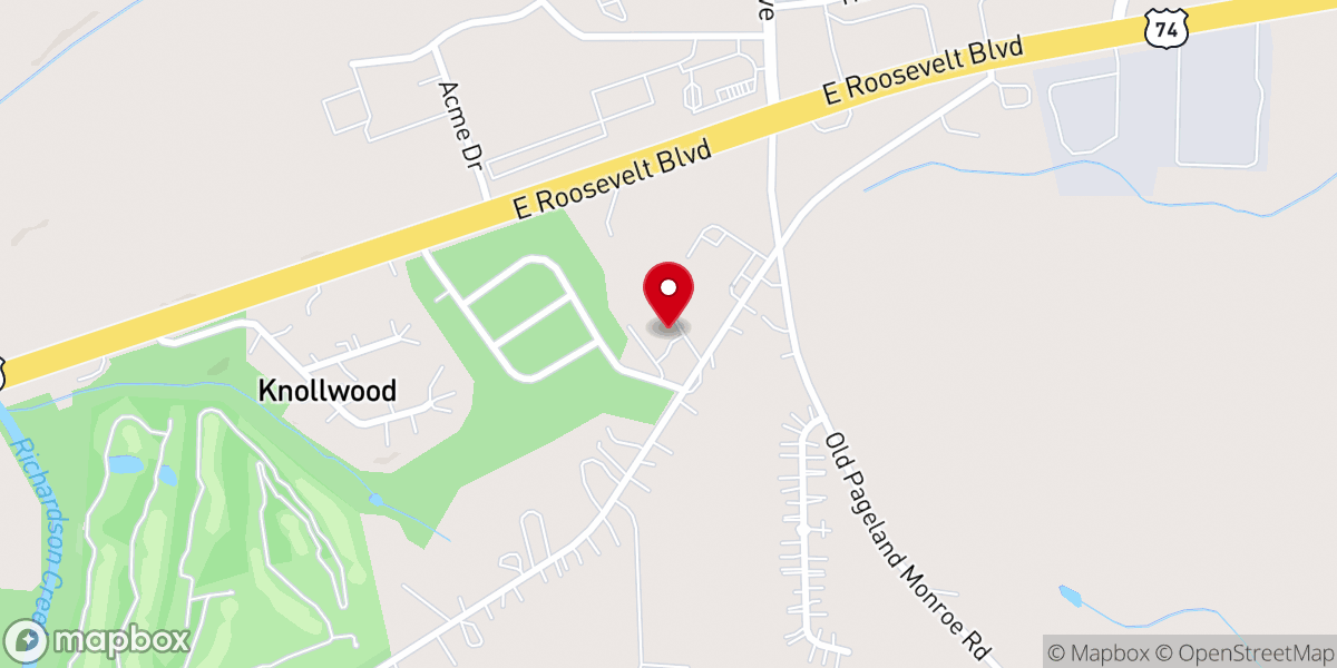 Map showing location of Community Church of Monroe
