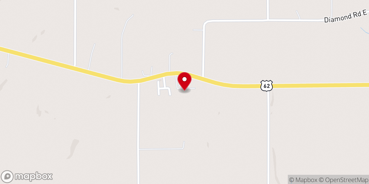 Map showing location of Olvey Bible Church
