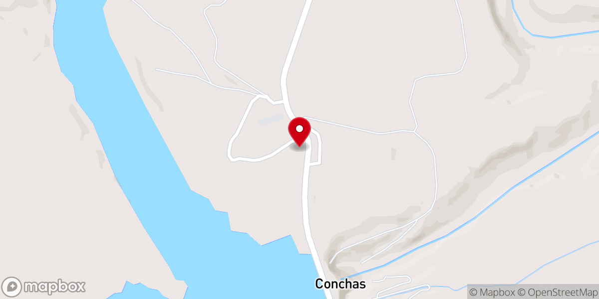 Map showing location of Conchas Dam Visitor Center