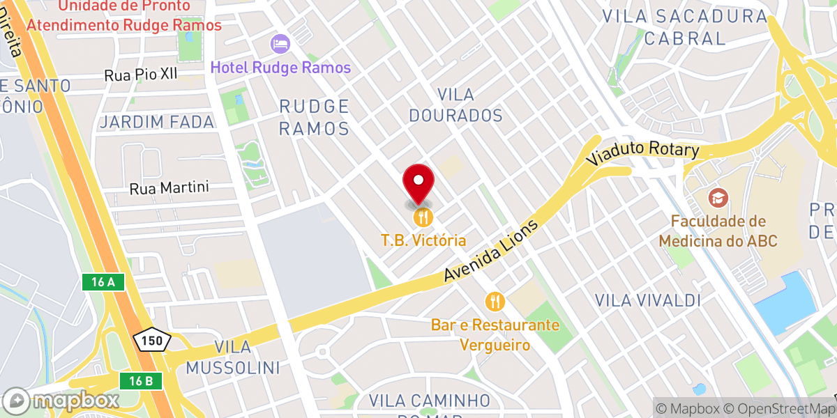 Map showing location of Igreja Batista Beréia