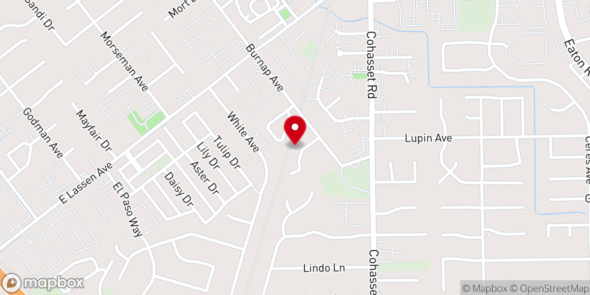 Map showing location of Center for Spiritual Living Chico