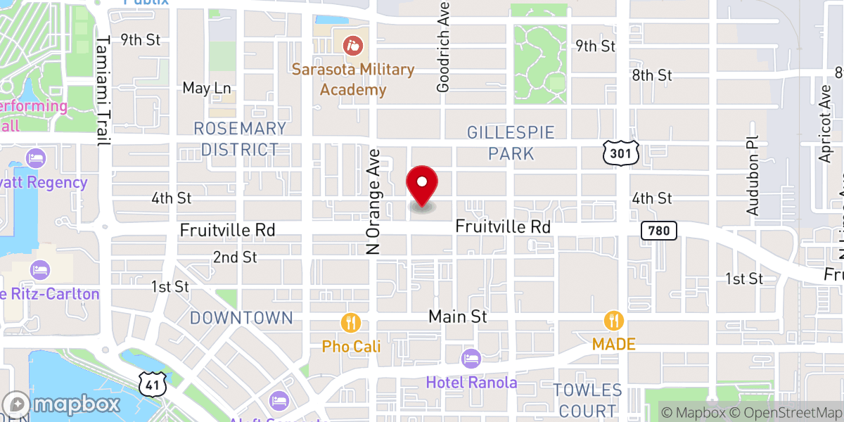 Map showing location of St Martha Caritas