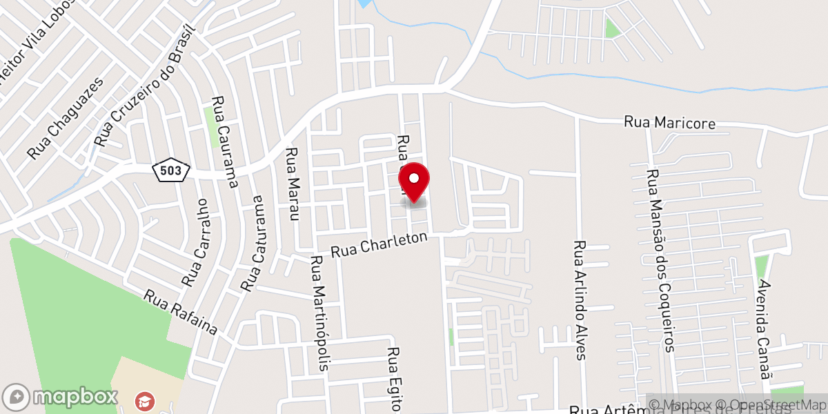 Map showing location of Igreja Pentecostal Chama da Palavra