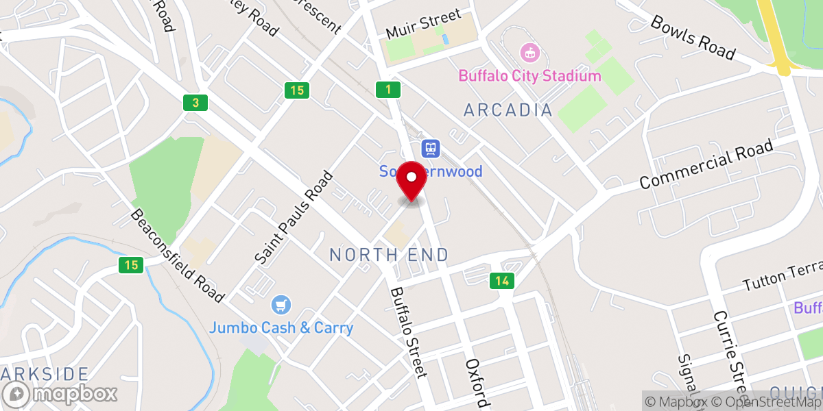 Map showing location of St Georges Presbyterian Church
