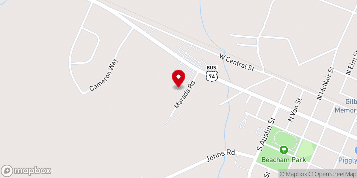 Map showing location of New Salem Missionary Baptist Church Maxton, NC