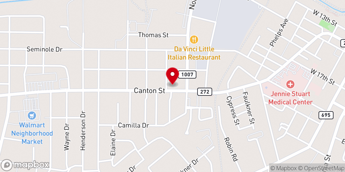 Map showing location of Westview Church