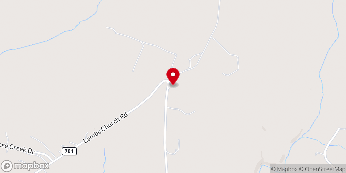 Map showing location of Lambs Community Church