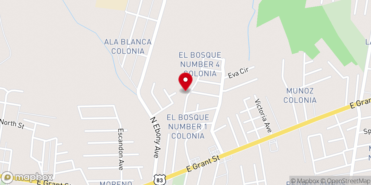 Map showing location of Centro Evangelistico Vida Nueva