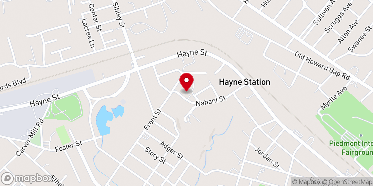 Map showing location of Shekinah Glory African Methodist Episcopal Zion Church